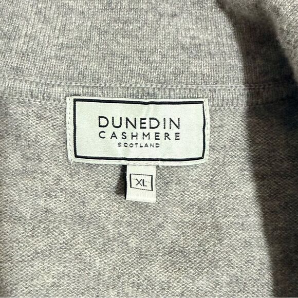 DUNEDIN 100% Cashmere Cardigan Blazer Sweater Light Heather Gray XLarge - Picture 4 of 6